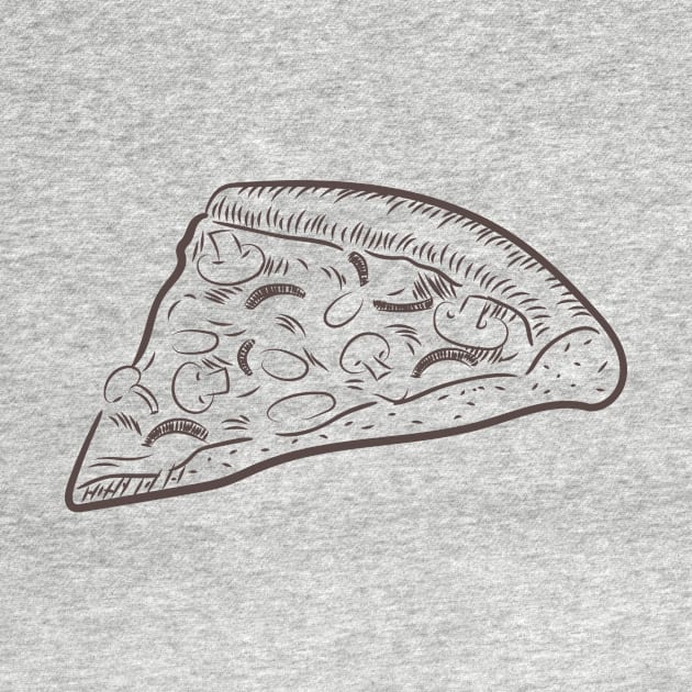 Mushroom Pizza Sketch by InkyArt